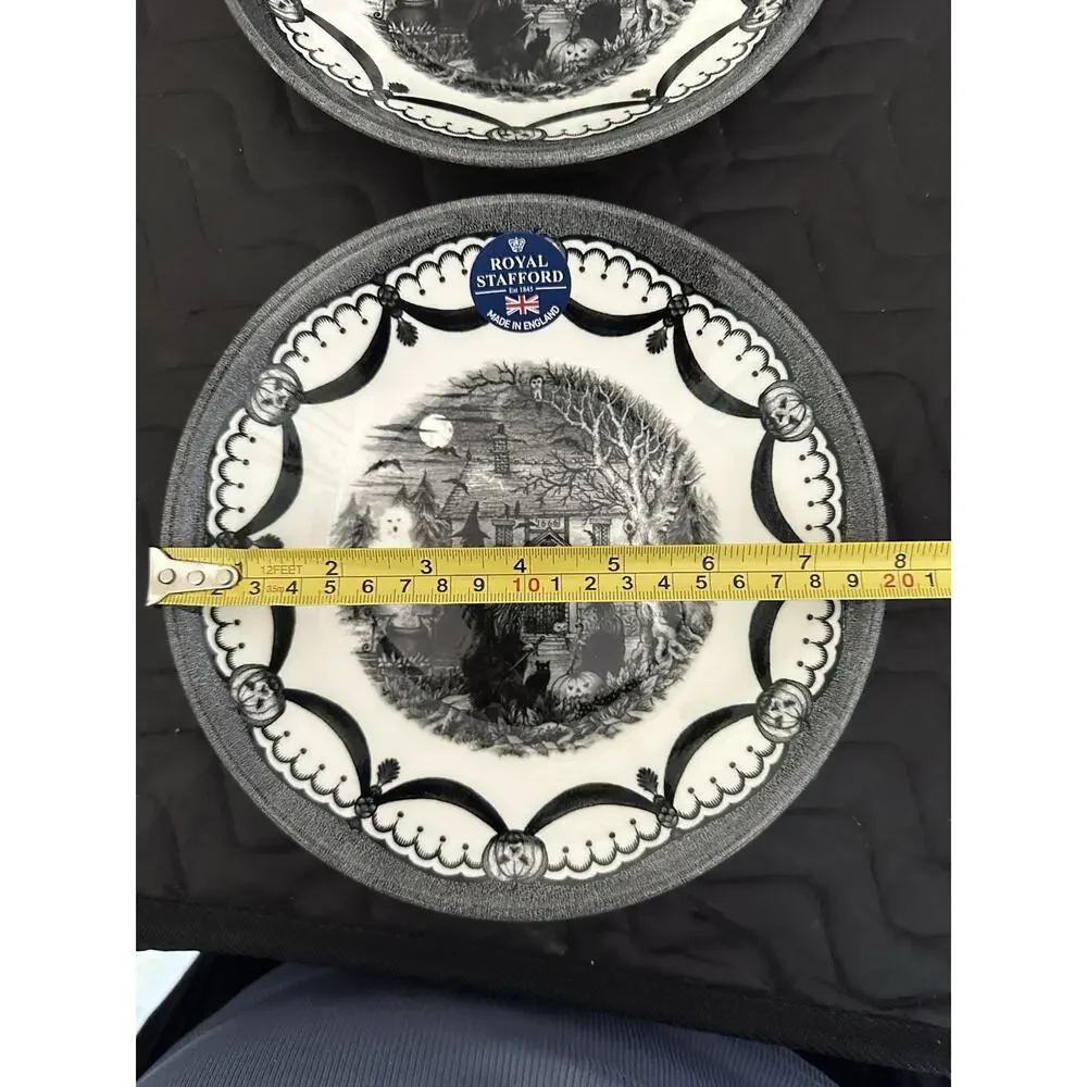 2 Royal Stafford Spookeyville Coven Witch Salad Bowls Halloween NWT 7 3/4” Wide